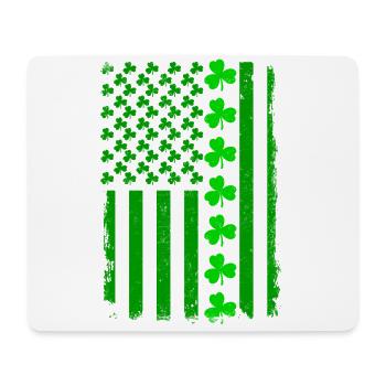 Drapeau de la Saint-Patrick des États-Unis - Tapis de souris (format paysage) - blanc - Devant