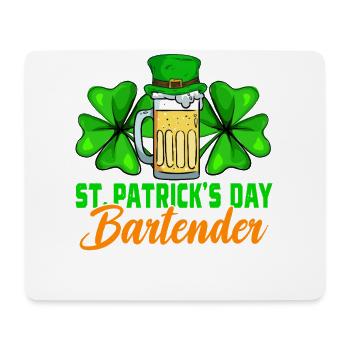Barman de la Saint-Patrick - Tapis de souris (format paysage) - blanc - Devant