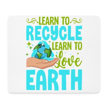 Apprendre à recycler Apprendre à aimer la Terre - Tapis de souris (format paysage) - blanc - Devant