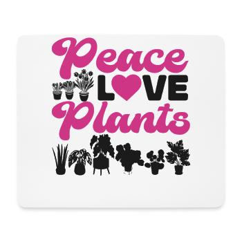 Amoureux des plantes Jardinière Fille Paix - Tapis de souris (format paysage) - blanc - Devant