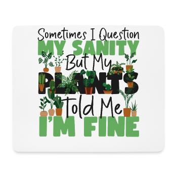 Plant Lover Gardening Sometimes I - Mouse Pad (horizontal) - white - Front