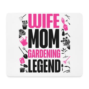 Amoureux des plantes Jardinage Femme Maman - Tapis de souris (format paysage) - blanc - Devant