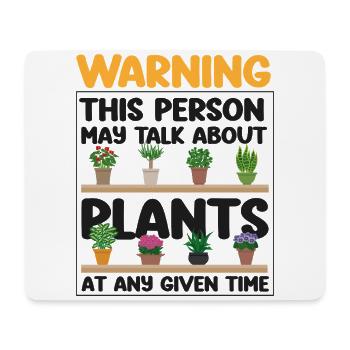 Plant Lover Gardening Avertissement Ceci - Tapis de souris (format paysage) - blanc - Devant