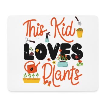 Plant Lover Gardening Kid This Kid - Mouse Pad (horizontal) - white - Front