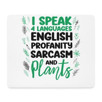 Amateur de plantes Jardinage Je parle 4 - Tapis de souris (format paysage) - blanc - Devant