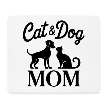Katze und Hund Spruch Lustiges Haustier Geschenk - Mousepad (Querformat) - Weiß - Vorne