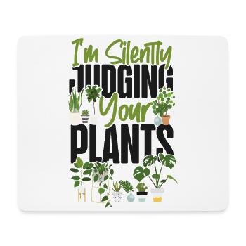Amateur de plantes Jardinage Je suis silencieux - Tapis de souris (format paysage) - blanc - Devant