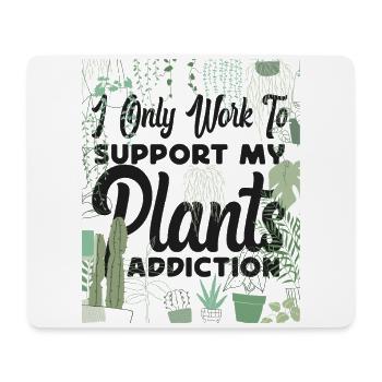 Plant Lover Gardening I Only Work - Mousepad (Querformat) - Weiß - Vorne