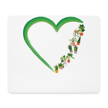 Amoureux des plantes Jardinage Coeur - Tapis de souris (format paysage) - blanc - Devant