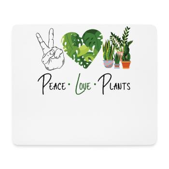 Amoureux des plantes Jardinage Paix Amour - Tapis de souris (format paysage) - blanc - Devant