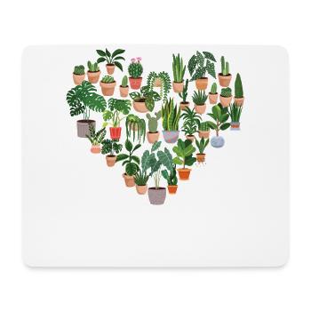 Amoureux des plantes Jardinage Coeur - Tapis de souris (format paysage) - blanc - Devant
