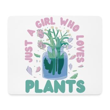 Amateur de plantes jardinière fille juste un - Tapis de souris (format paysage) - blanc - Devant