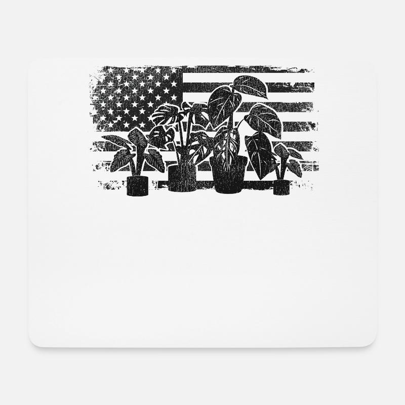 Plant Lover Gardening American - Mousepad (Querformat) - Weiß