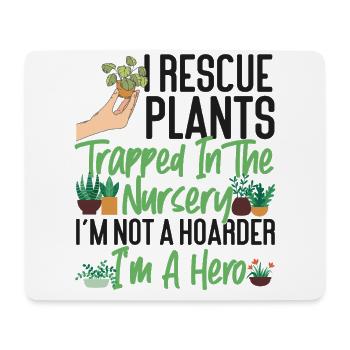 Plant Lover Gardening I Rescue - Mousepad (Querformat) - Weiß - Vorne
