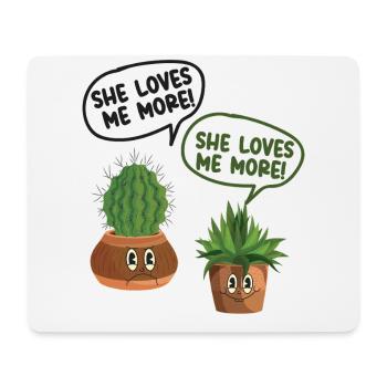 Amoureux des plantes Jardinage Cactus - Tapis de souris (format paysage) - blanc - Devant