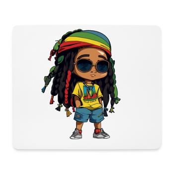 Reggae girl with style - Mouse Pad (horizontal) - white - Front