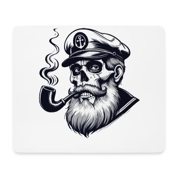 Capitaine Hambourg St Pauli Crâne de la ville hanséatique - Tapis de souris (format paysage) - blanc - Devant