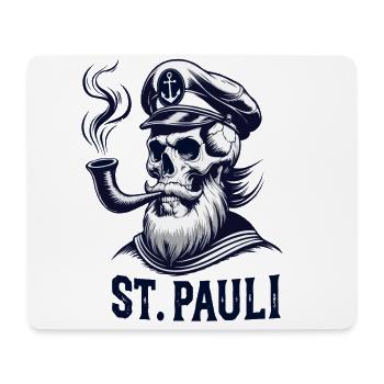 St.Pauli Kiez Hamburg Totenkopf Sankt Pauli - Tapis de souris (format paysage) - blanc - Devant