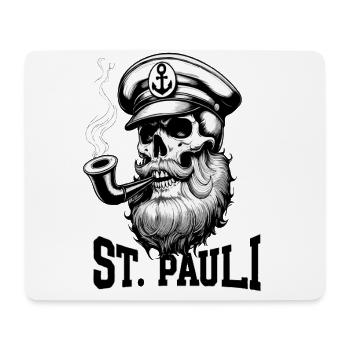 St.Pauli Kiez Hamburg Totenkopf Sankt Pauli - Tapis de souris (format paysage) - blanc - Devant