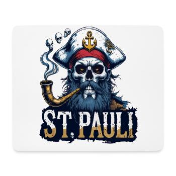 St.Pauli Kiez Hamburg Totenkopf Sankt Pauli - Tapis de souris (format paysage) - blanc - Devant