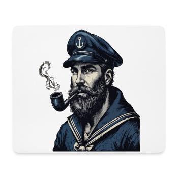 Capitaine Hambourg St Pauli Crâne de la ville hanséatique - Tapis de souris (format paysage) - blanc - Devant