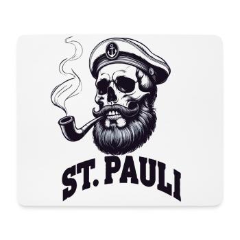 St.Pauli Kiez Hamburg Totenkopf Sankt Pauli - Tapis de souris (format paysage) - blanc - Devant