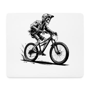 Mountainbike Fahrrad Biken Downhill Sport Abfahrt - Mousepad (Querformat) - Weiß - Vorne