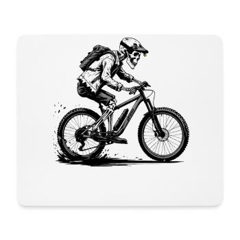 Mountainbike Fahrrad Biken Downhill Sport Abfahrt - Mousepad (Querformat) - Weiß - Vorne