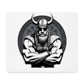 Norse Mythology Viking Warrior Valhalla - Mouse Pad (horizontal) - white - Front