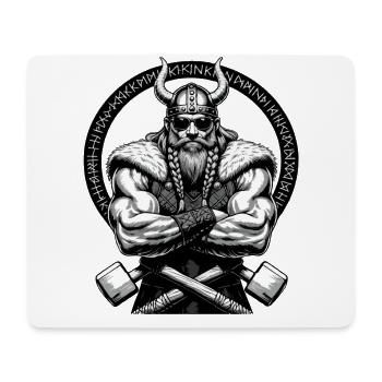 Norse Mythology Viking Warrior Valhalla - Mouse Pad (horizontal) - white - Front