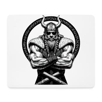 Norse Mythology Viking Warrior Valhalla - Mouse Pad (horizontal) - white - Front