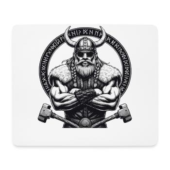 Norse Mythology Viking Warrior Valhalla - Mouse Pad (horizontal) - white - Front