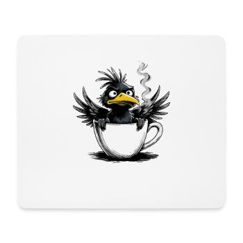 Vogel Keinen Bock Kaffee Bevor Du Fragst Nein - Mousepad (Querformat) - Weiß - Vorne