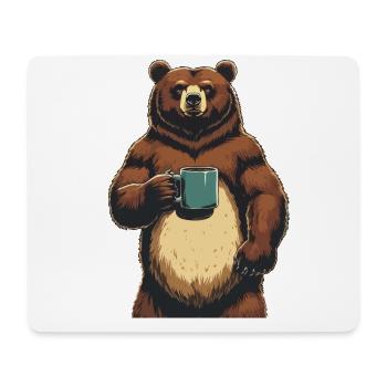 Grim Bear Coffee Mug Funny Bear Coffee - Mouse Pad (horizontal) - white - Front