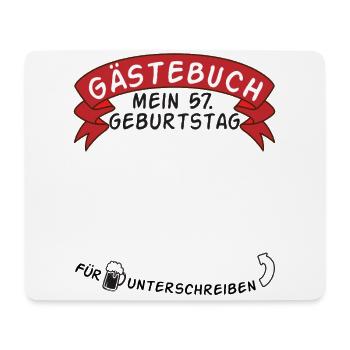 Guestbook My 57th Birthday Gift Idea - Mouse Pad (horizontal) - white - Front