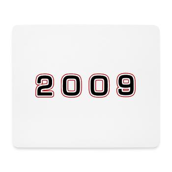 2009 Jahr Zahl - Mousepad (Querformat) - Weiß - Vorne