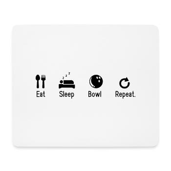 Bowling - Mousepad (Querformat) - Weiß - Vorne