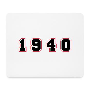 1940 Year Number - Mouse Pad (horizontal) - white - Front
