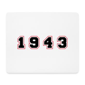 1943 Jahr Zahl - Mousepad (Querformat) - Weiß - Vorne