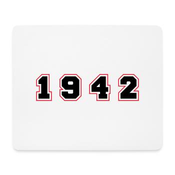 1942 Jahr Zahl - Mousepad (Querformat) - Weiß - Vorne