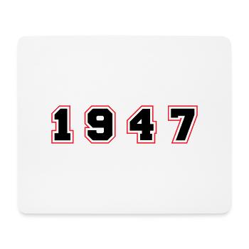1947 Year Number - Mouse Pad (horizontal) - white - Front
