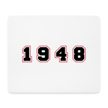 1948 Jahr Zahl - Mousepad (Querformat) - Weiß - Vorne