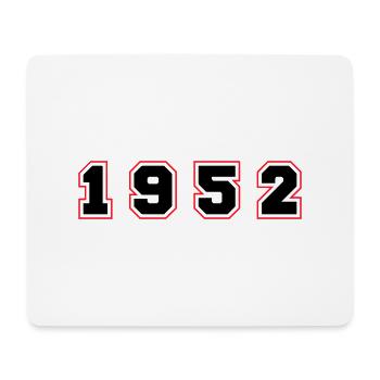 1952 Jahr Zahl - Mousepad (Querformat) - Weiß - Vorne