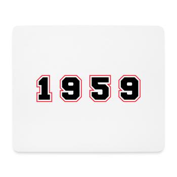 1959 Jahr Zahl - Mousepad (Querformat) - Weiß - Vorne