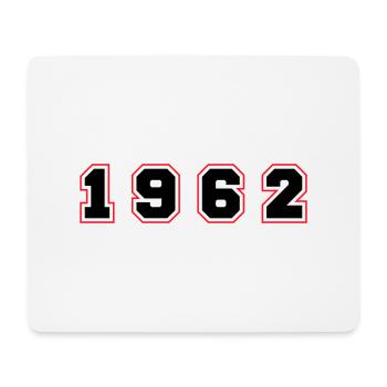 1962 Jahr Zahl - Mousepad (Querformat) - Weiß - Vorne
