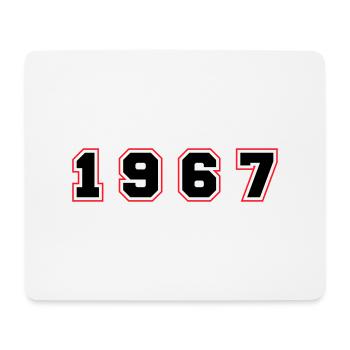 1967 Jahr Zahl - Mousepad (Querformat) - Weiß - Vorne