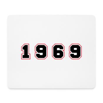 1969 Jahr Zahl - Mousepad (Querformat) - Weiß - Vorne