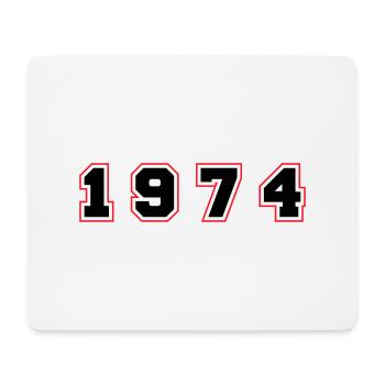 1974 Year Number - Mouse Pad (horizontal) - white - Front