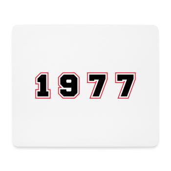 1977 Jahr Zahl - Mousepad (Querformat) - Weiß - Vorne