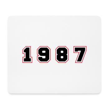 1987 Year Number - Mouse Pad (horizontal) - white - Front